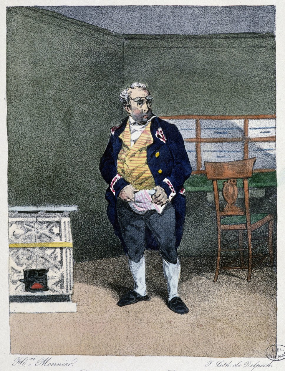 Kontordreng - i "" Administrative mores"" af Henri Monnier af Henri Bonaventure Monnier