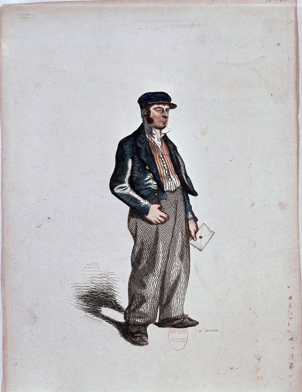 The Commissionaire (Factor) af Henri Monnier, ca. 1850 af Henri Bonaventure Monnier