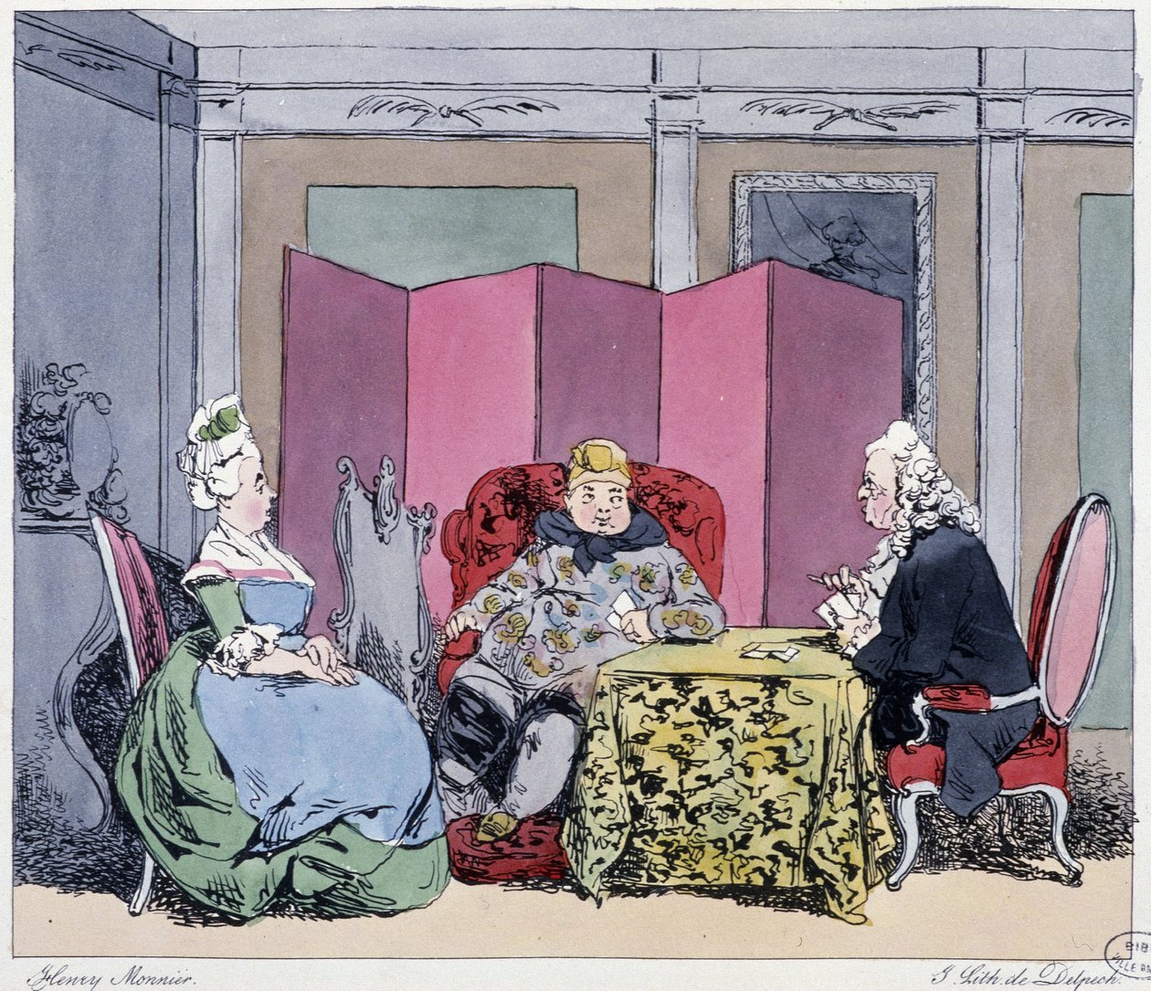 En læge i 1700-tallet - i "" Forhen og i dag" af Henri Monnier, red. Delpech, Paris af Henri Bonaventure Monnier