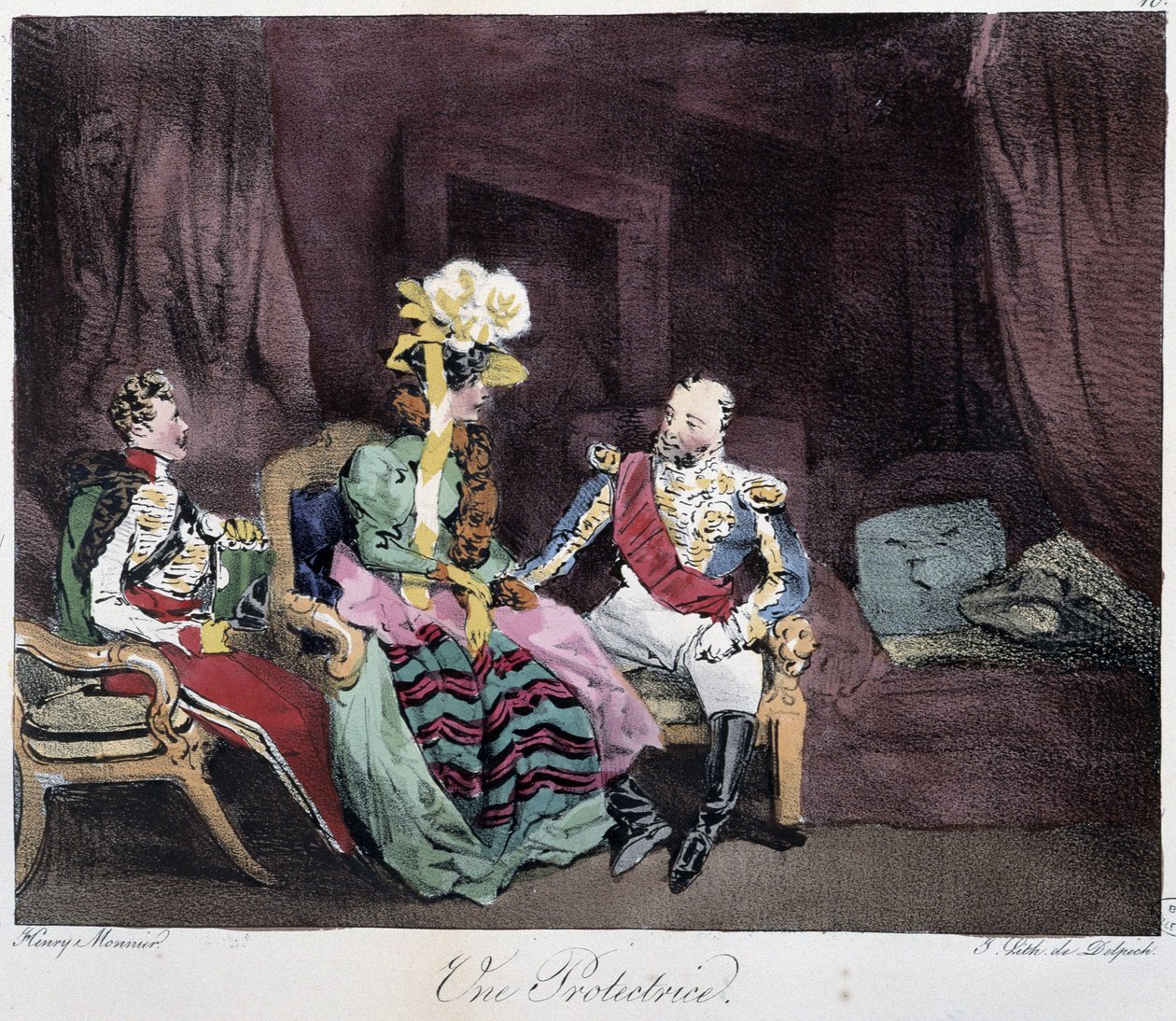 En beskytter - i "" Parisian Sketches" af Henri Monnier, red. Delpech, Paris af Henri Bonaventure Monnier