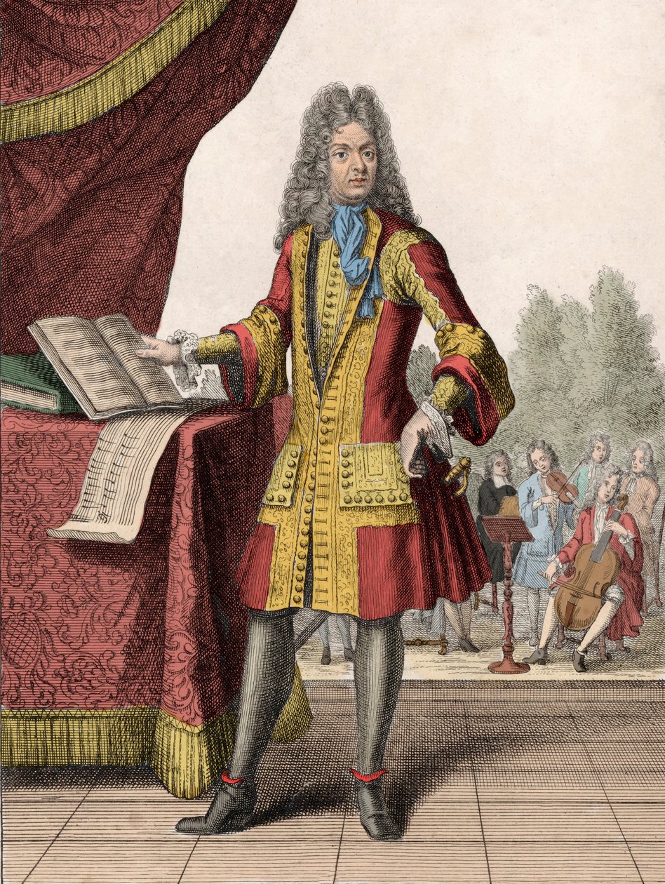 Portræt af Jean-Baptiste Lully (1632-1687) af Henri Bonnart