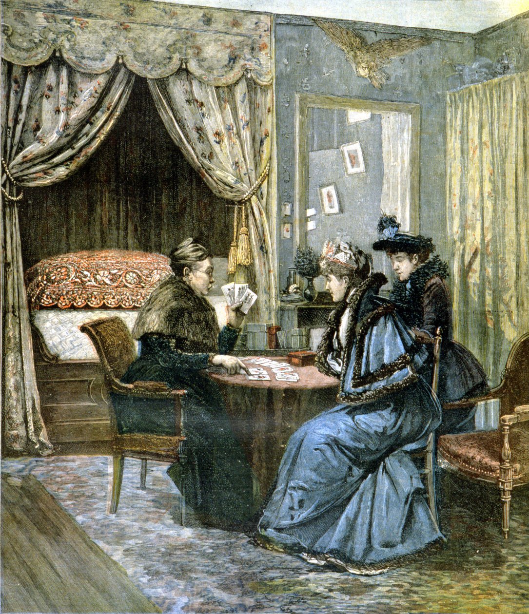 Kortskyderne - fra maleriet af H. Cain, i "" Le Petite Journal" af Henri Cain