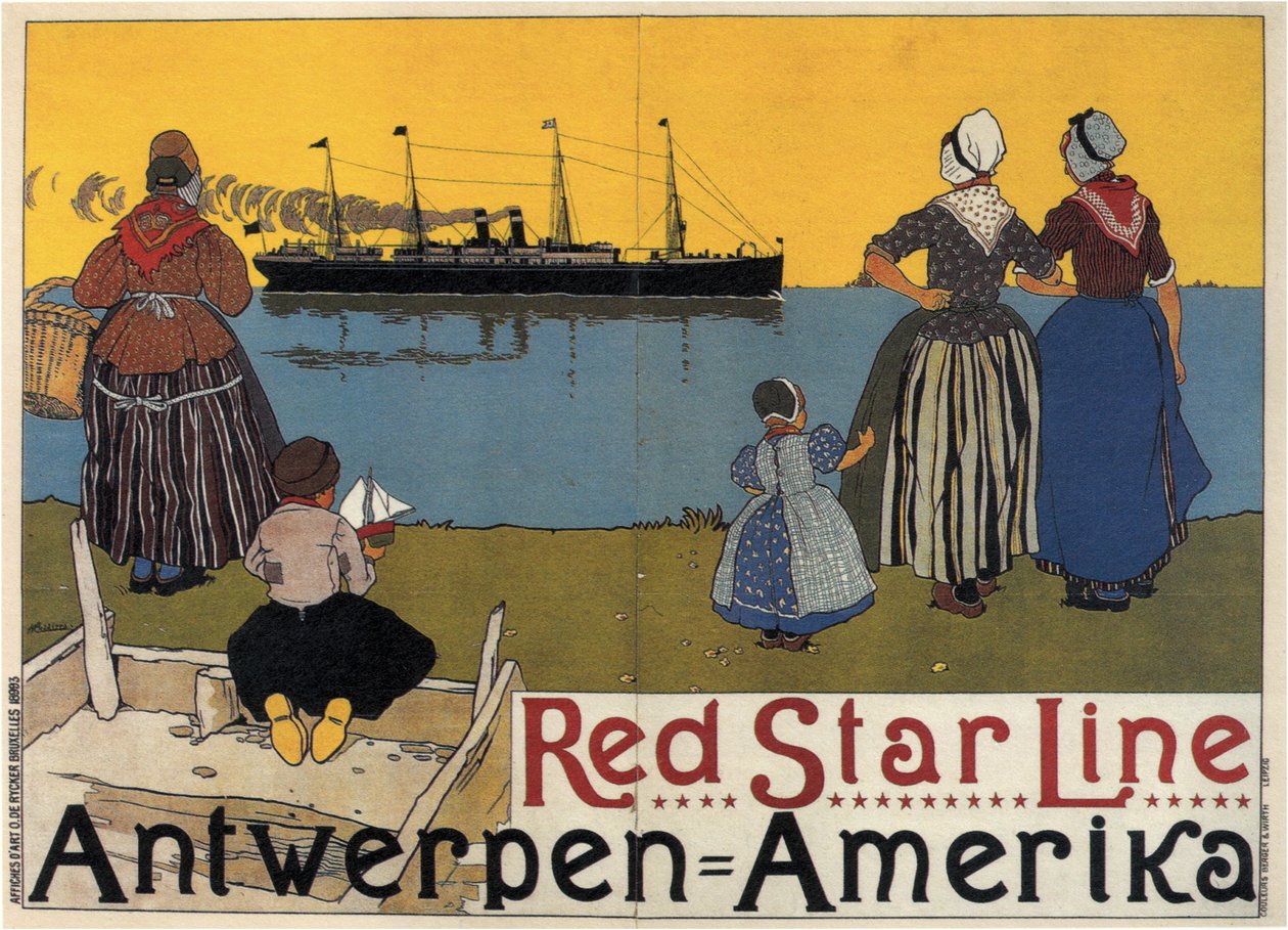 Red Star Line, 1899 af Henri Cassiers