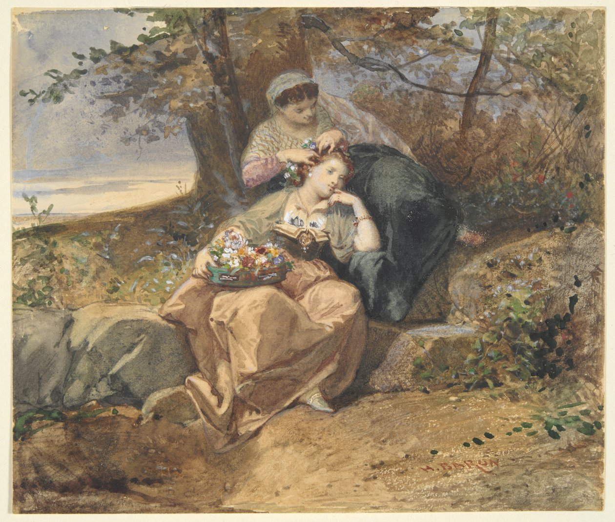 To kvinder af Henri Charles Antoine Baron