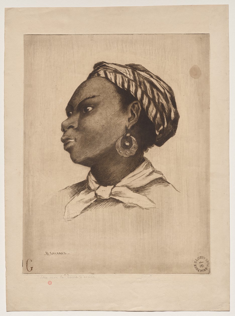 En afrikansk kvinde, efter Eva Gonzalès af Henri Charles Guérard