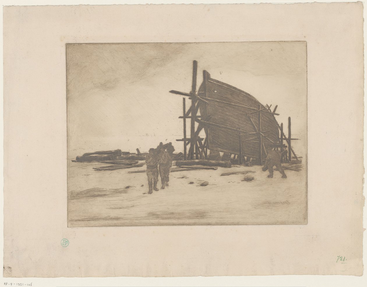 Båd under opførelse af Henri Charles Guérard