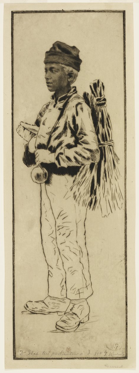 Le ramoneur (Skorstensfejeren), ca. 1890 (ætsning og tørnål) af Henri Charles Guérard