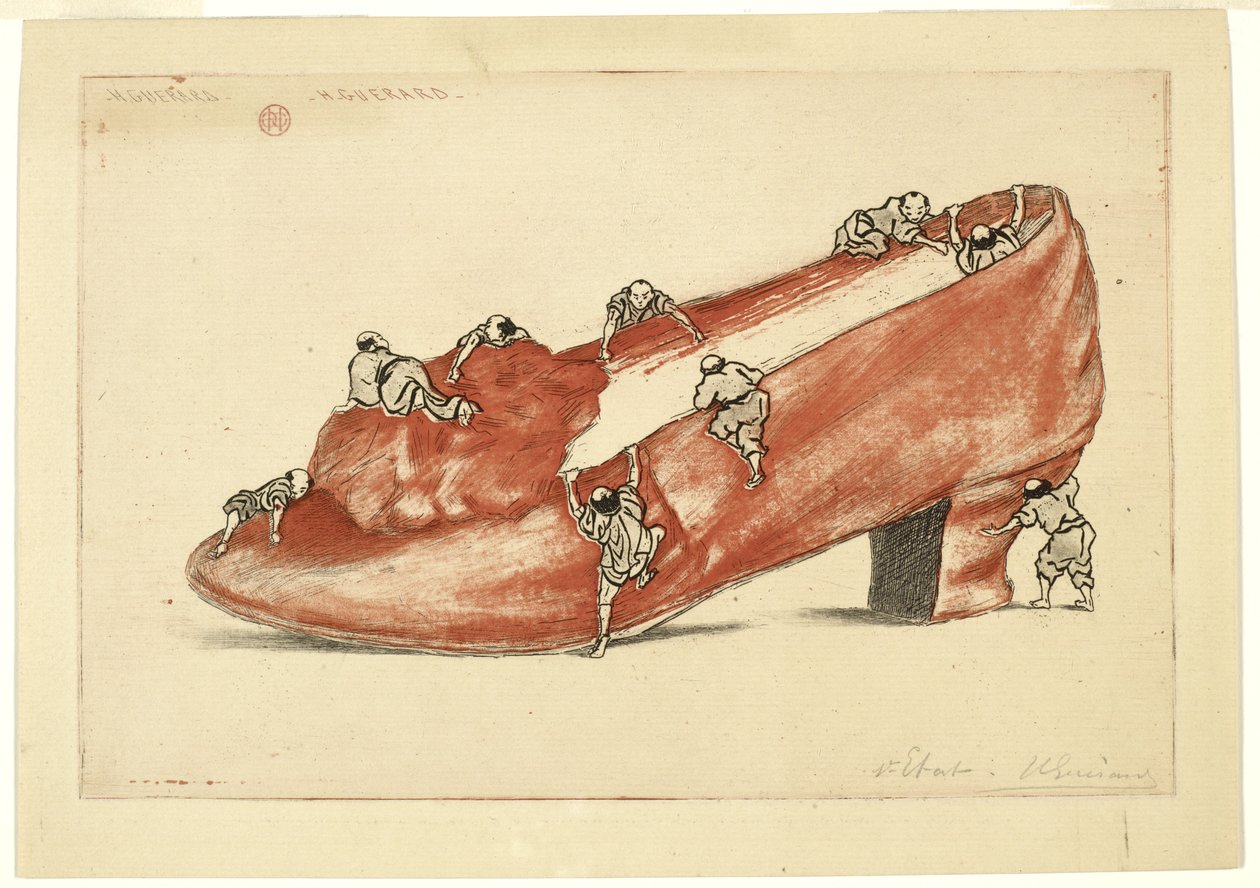 Angrebet af skoen, 1888 af Henri Charles Guérard