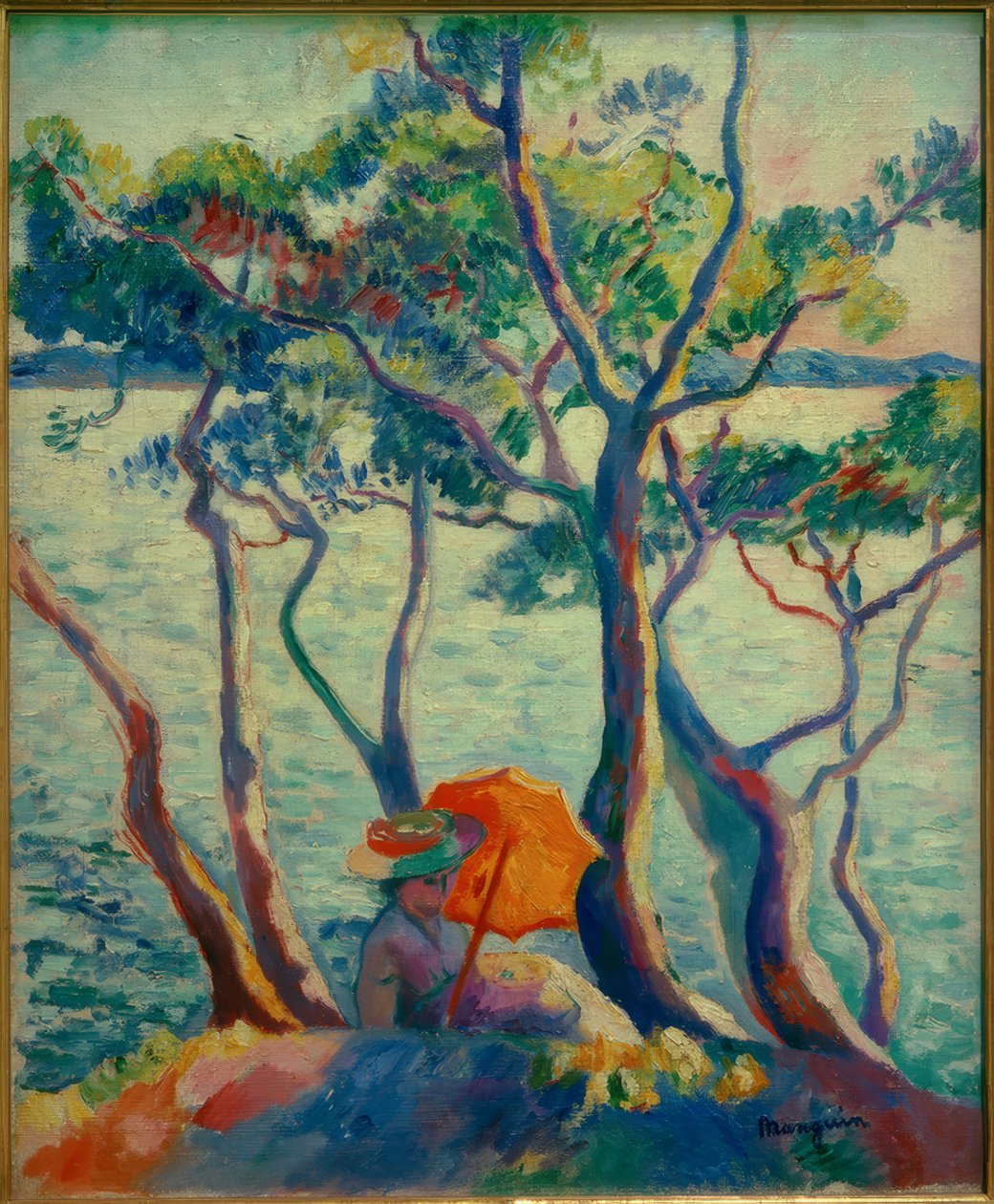 Jeanne med parasollen, Horsewoman af Henri Charles Manguin