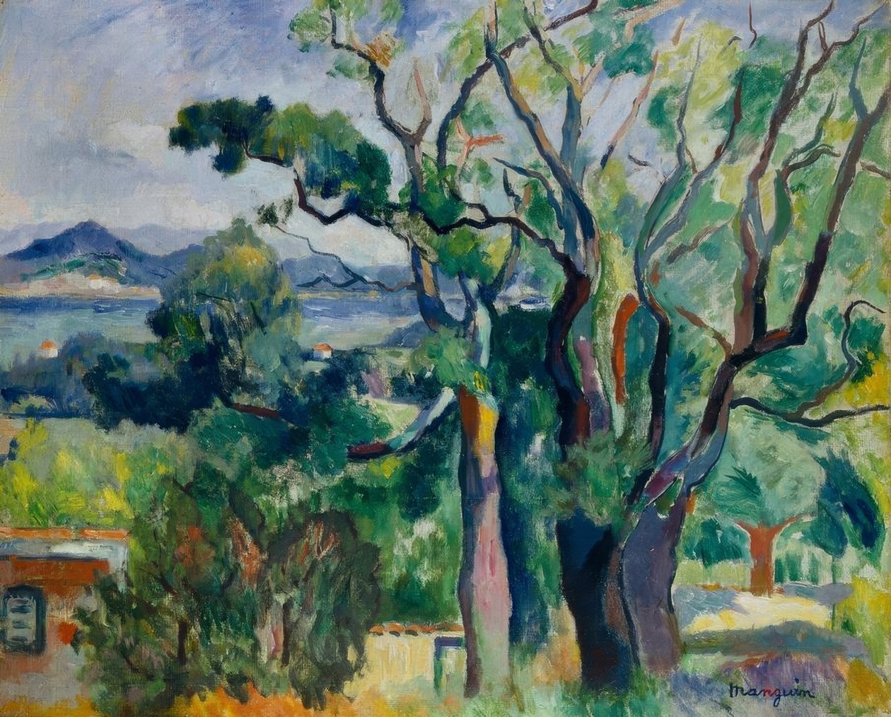 Saint-Tropez-bugten af Henri Charles Manguin