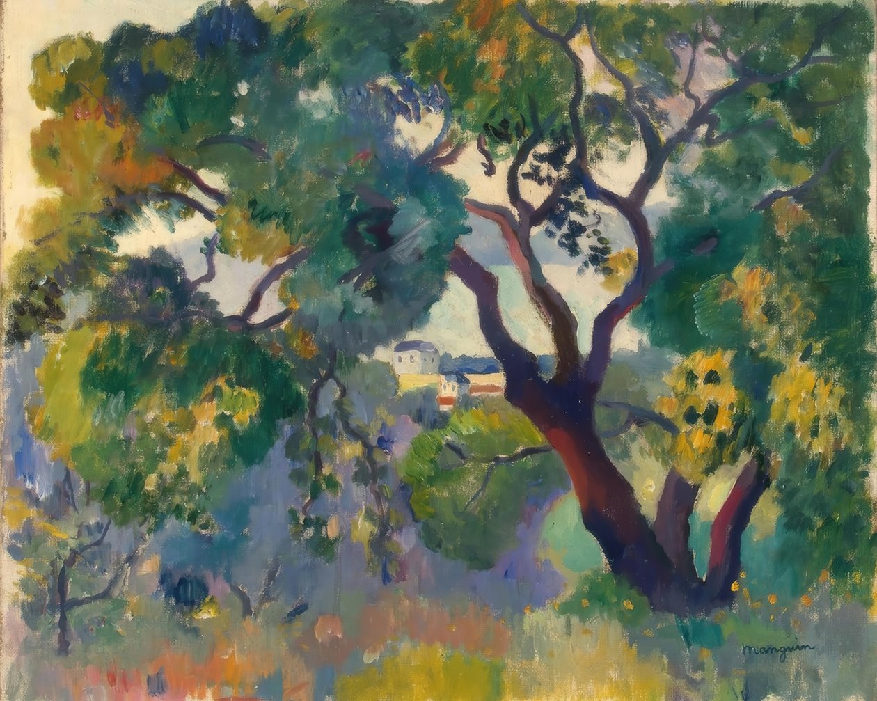 Landskab nær St. Tropez af Henri Charles Manguin