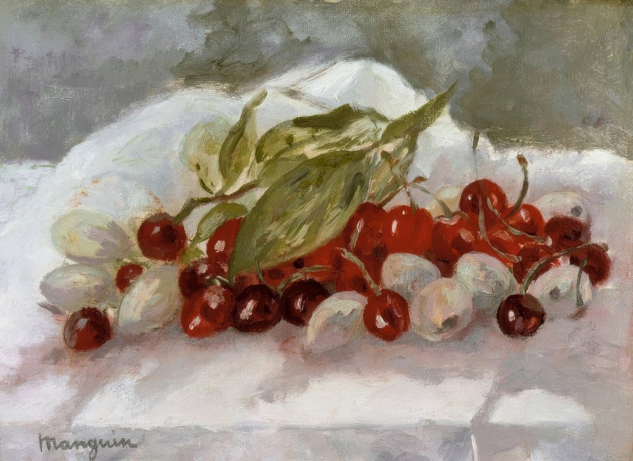 Stilleben: Kirsebær og ananas af Henri Charles Manguin