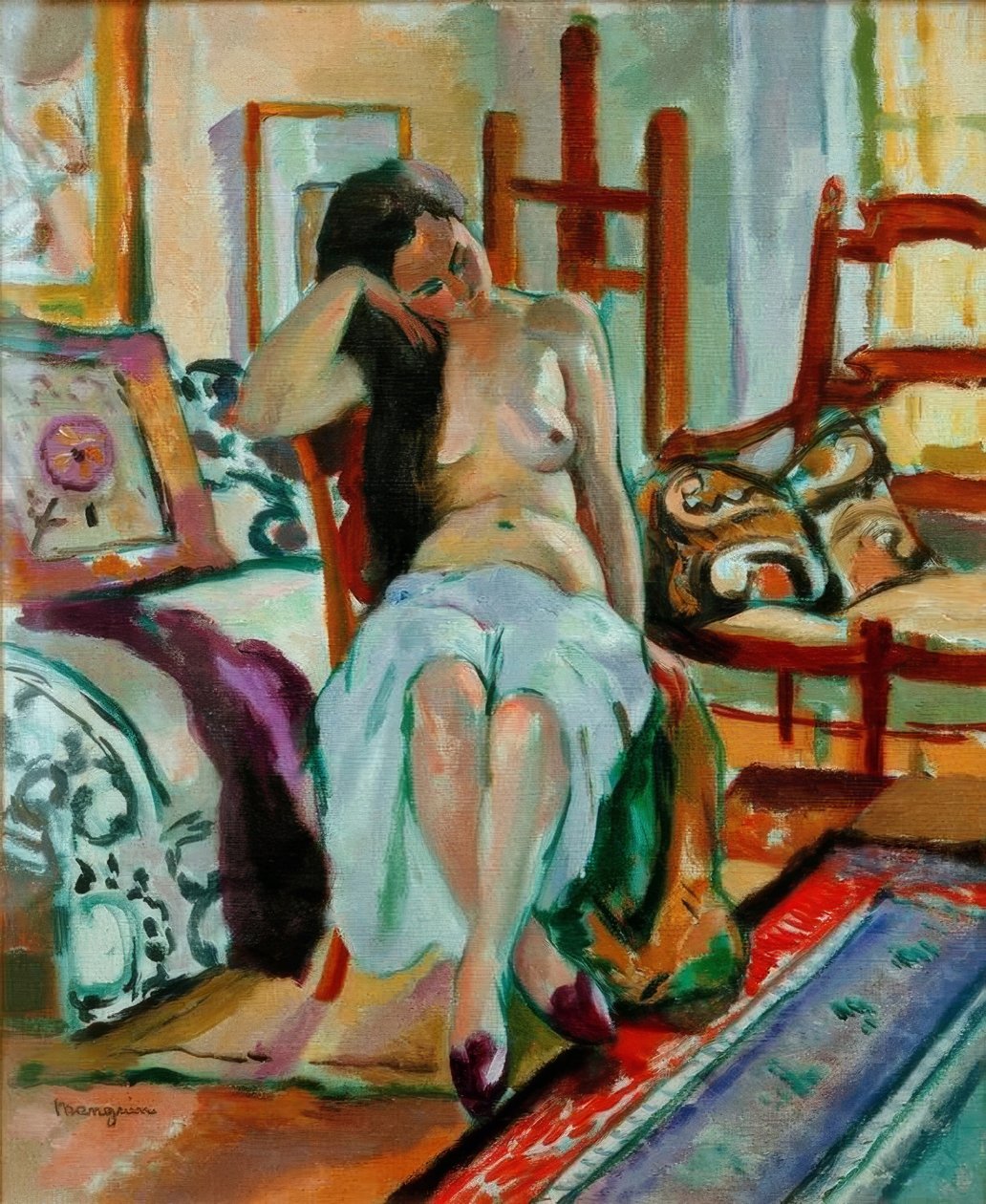 Nøgen i et interiør af Henri Charles Manguin