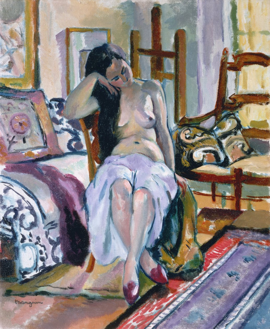 Nøgen i et interiør af Henri Charles Manguin