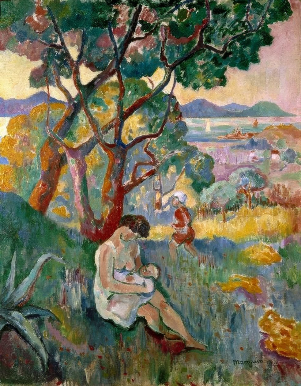 Saint-Tropez, udsigt fra villa Demière af Henri Charles Manguin