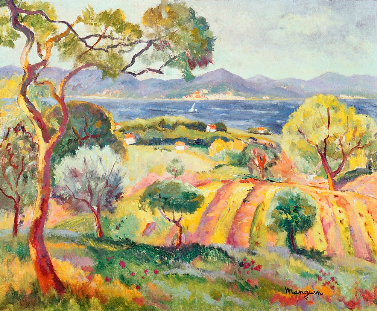 The Gulf of St. Tropez, ca. 1918 (olie på lærred) af Henri Charles Manguin