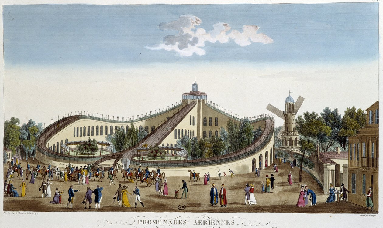 Luftvandringer, fest til ære for Ludvig XVIII den 2. august af Henri Courvoisier Voisin