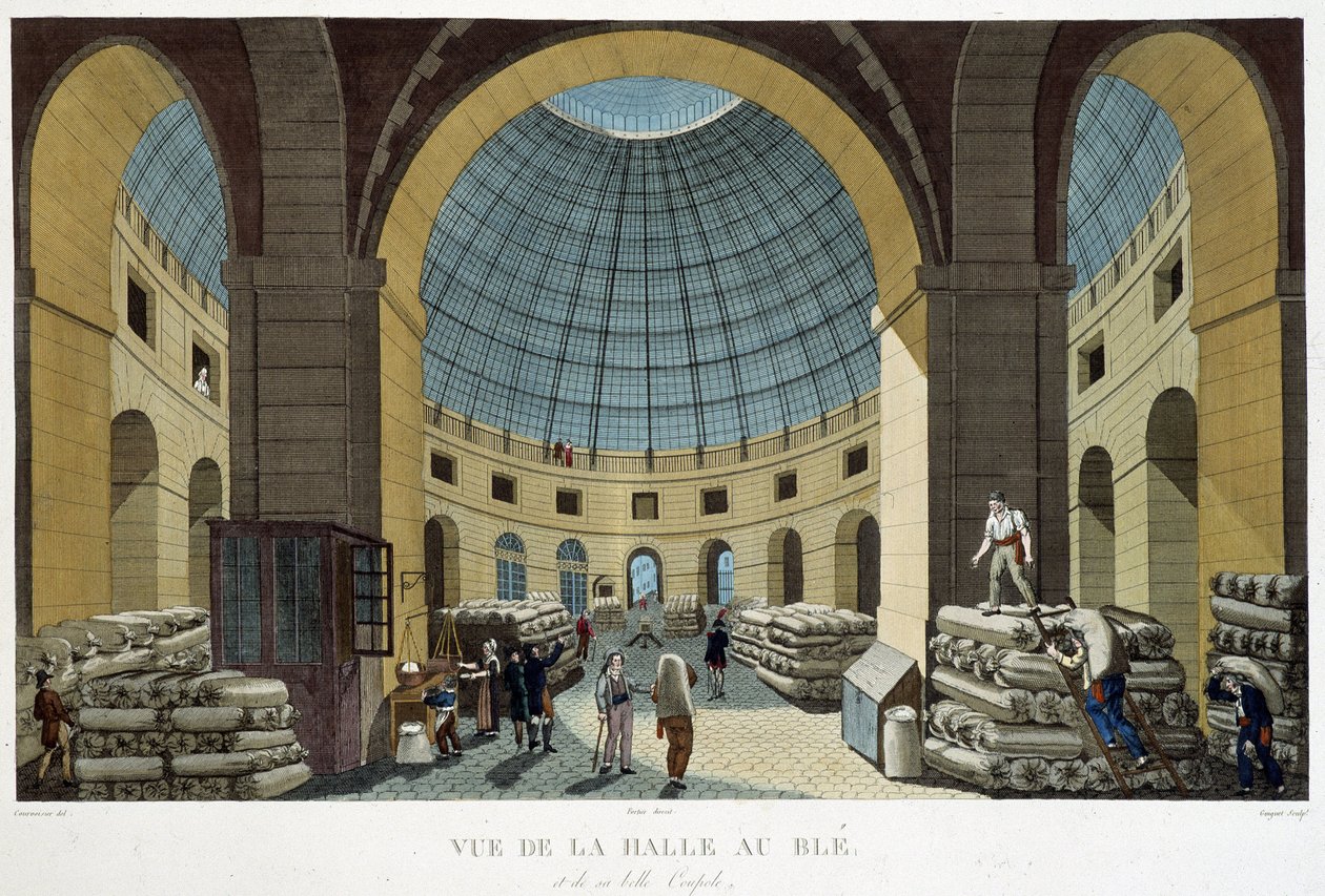 Hvedemarkedet - i "" Views of Paris" af Courvoisier af Henri Courvoisier Voisin