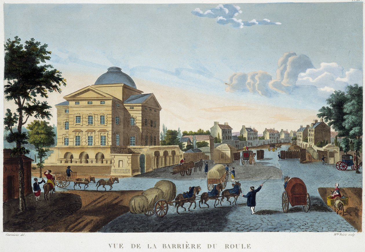 Roule-barrieren, ca. 1820 - i ""Views of Paris"" af Courvoisier af Henri Courvoisier Voisin