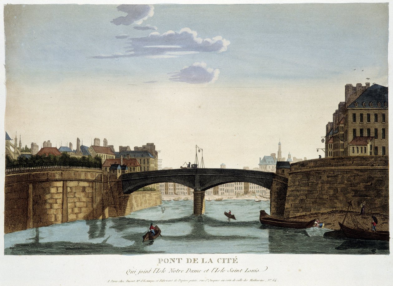 Bybroen - i "" Views of Paris"" af Courvoisier af Henri Courvoisier Voisin