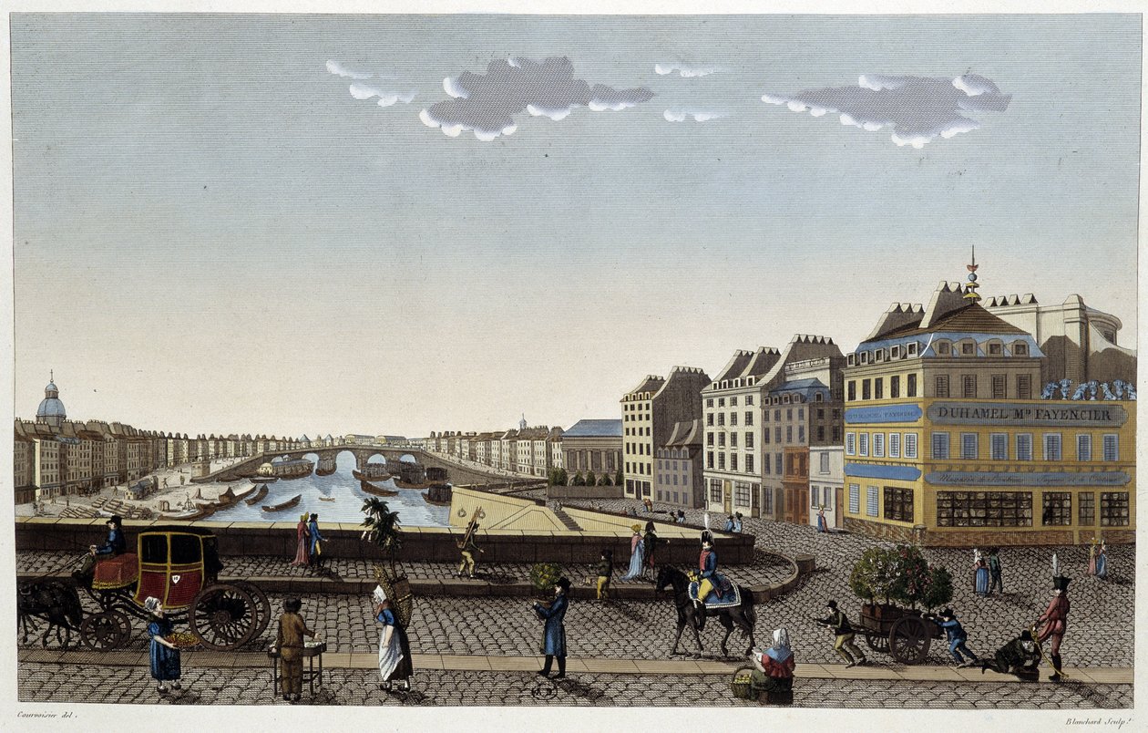 Paris, Notre-Dame-broen - i ""Views of Paris"" af Courvoisier af Henri Courvoisier Voisin