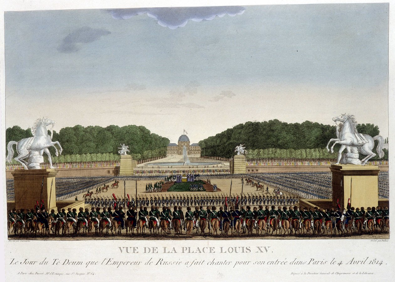 Place Louis XV (af Concorde), omkring 1820 i "" Vues de Paris"" af Courvoisier 1827 af Henri Courvoisier Voisin