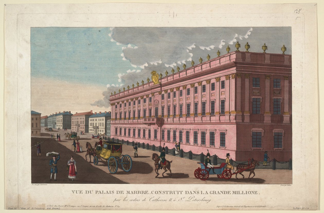 Marmorpaladset i Sankt Petersborg, ca. 1811 af Henri Courvoisier Voisin