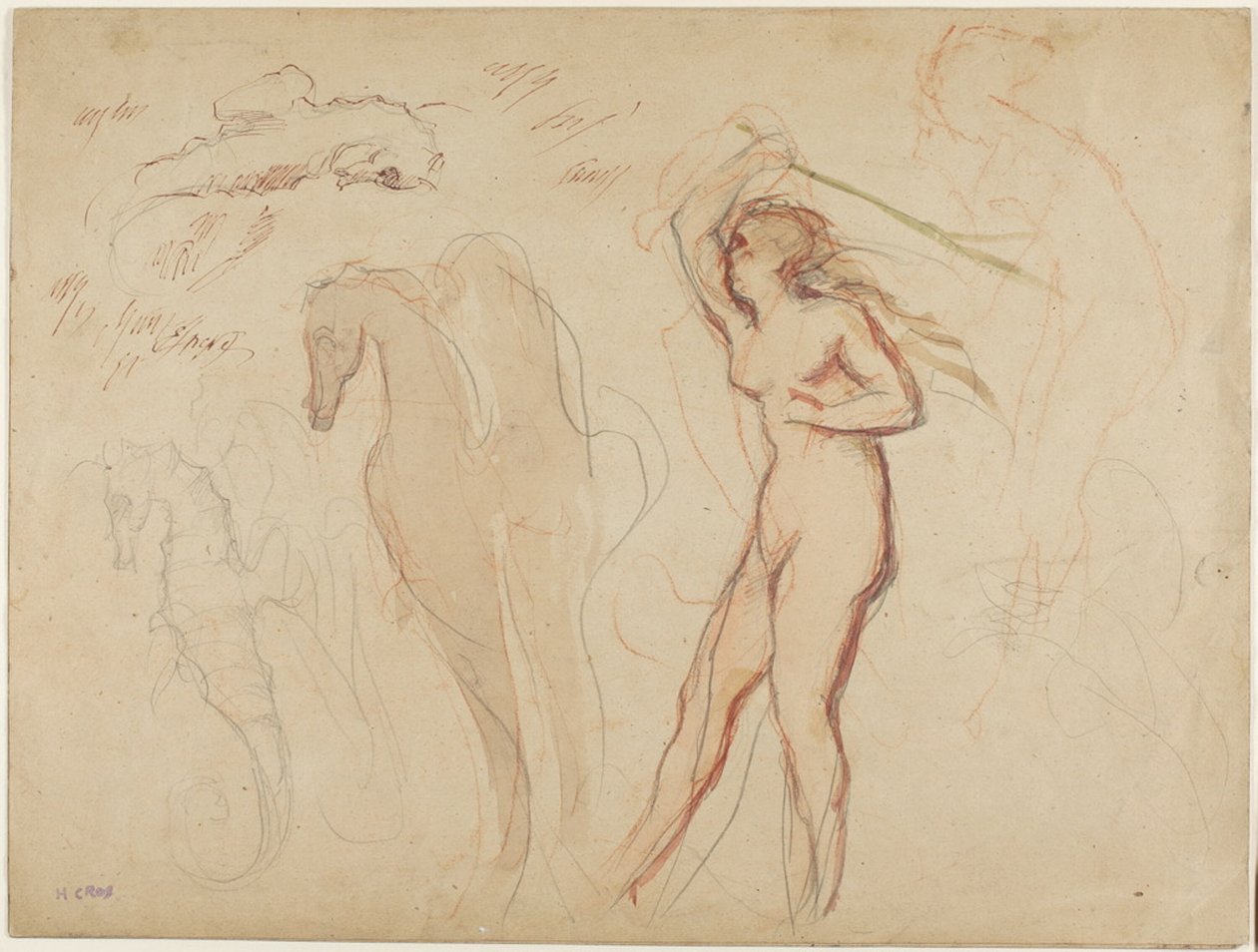 Studieark af Henri Cros