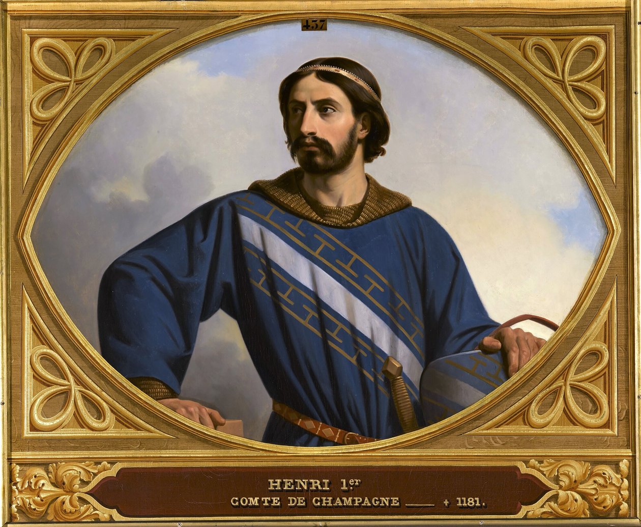 Grev Henrik I af Champagne 1127-1181, kaldet den liberale, 1844. af Henri Decaisne