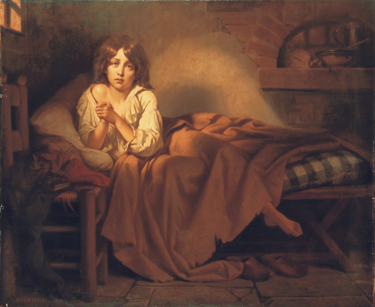 Dauphin Louis XVII i tempelfængslet, 1851 af Henri Decaisne