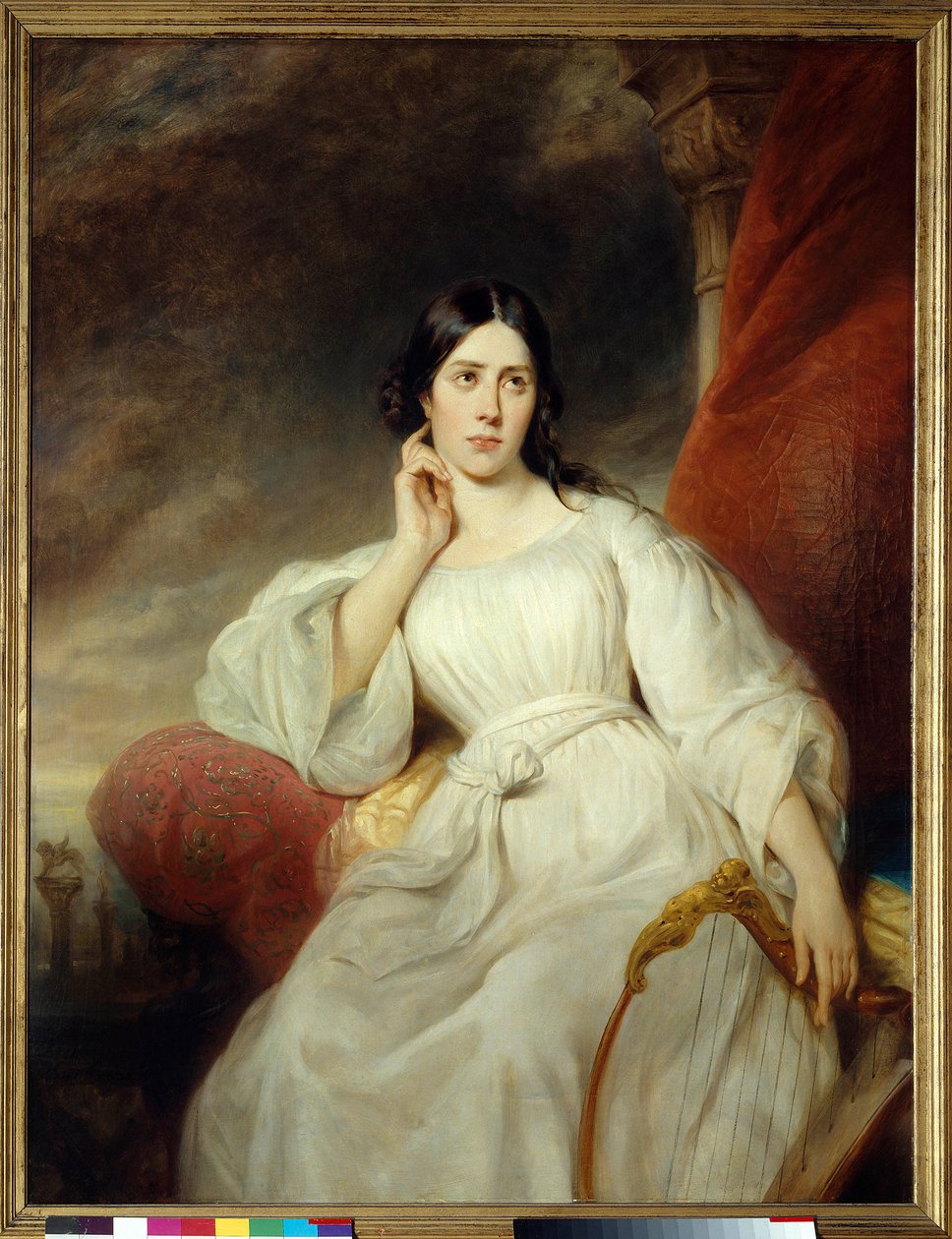 Portræt af Maria Garcia kaldet Malibran (1808-1836) sangerinde i rollen som Desdemone for Othello”” af Gioachino Rossini”” Maleri af Henri Decaisne (1799-1852) 1830 Dim. 1,38 x 1,05 m. Paris. Carnavalet Museum af Henri Decaisne