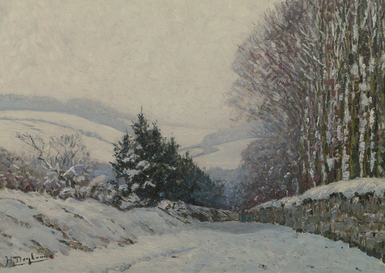 Vinterlandskab af Henri Deglume