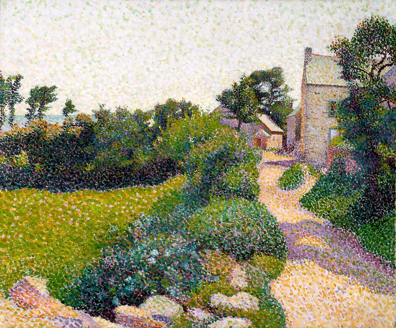 The Road In Sunlight (olie på lærred) af Henri Delavallee