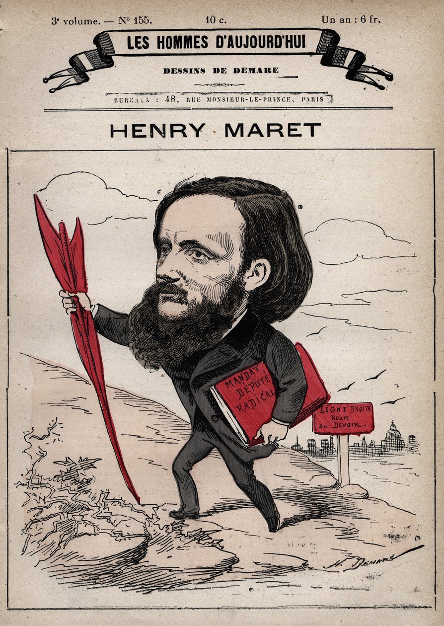Tegneserie af Henri (Henry) Maret (1837-1917) engelsk journalist og politiker - fra 