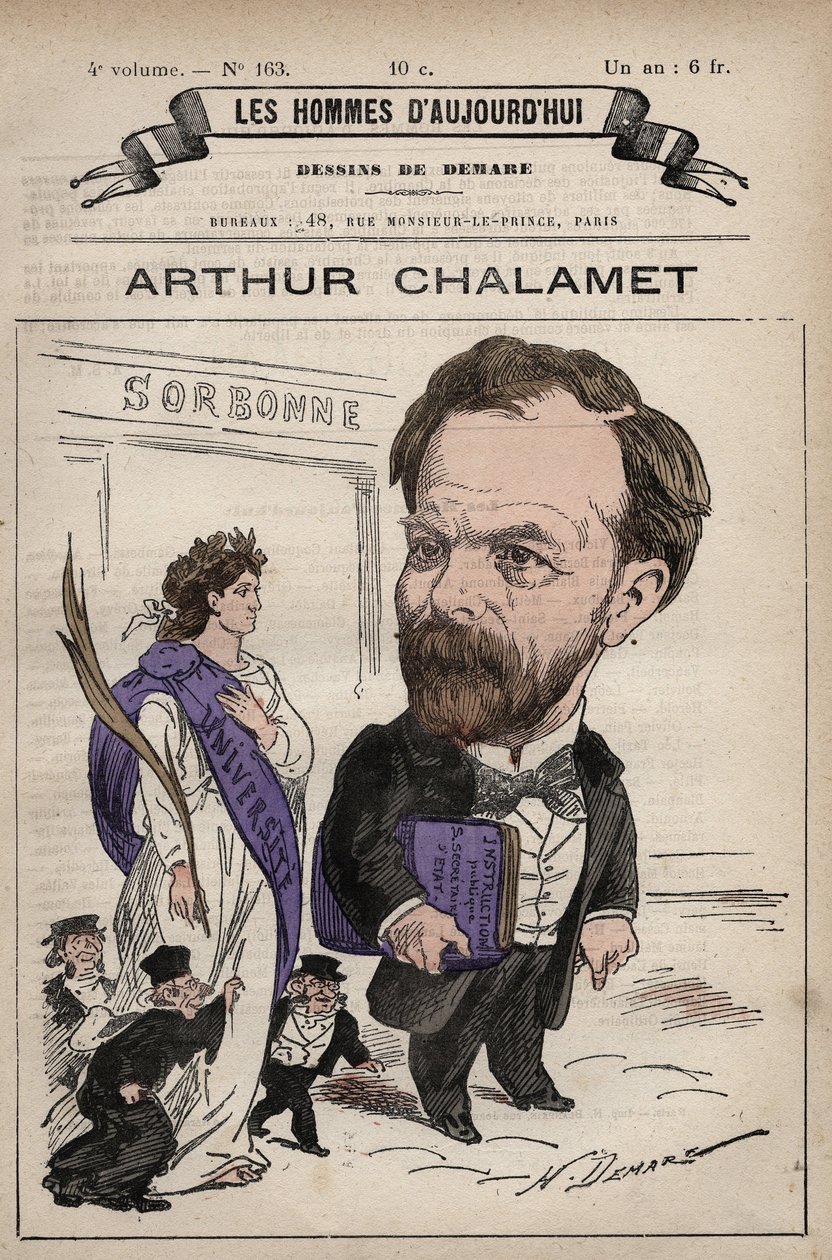 Tegneserie af Jean Marie Arthur Chalamet (1822-1895) fransk republikansk politiker - fra 