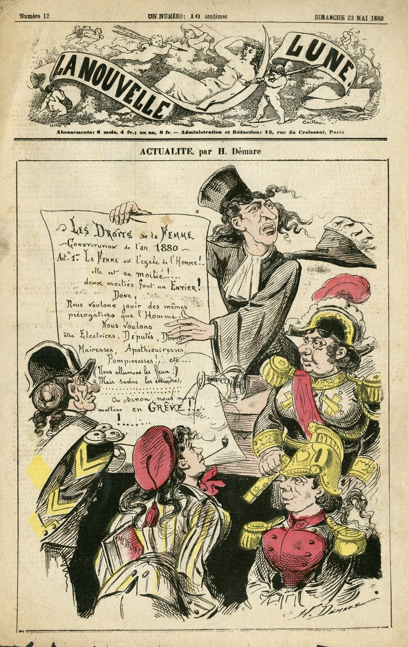 Illustration af Henri Demare (1846-1888) til forsiden af La Nouvelle Lune af Henri Demare