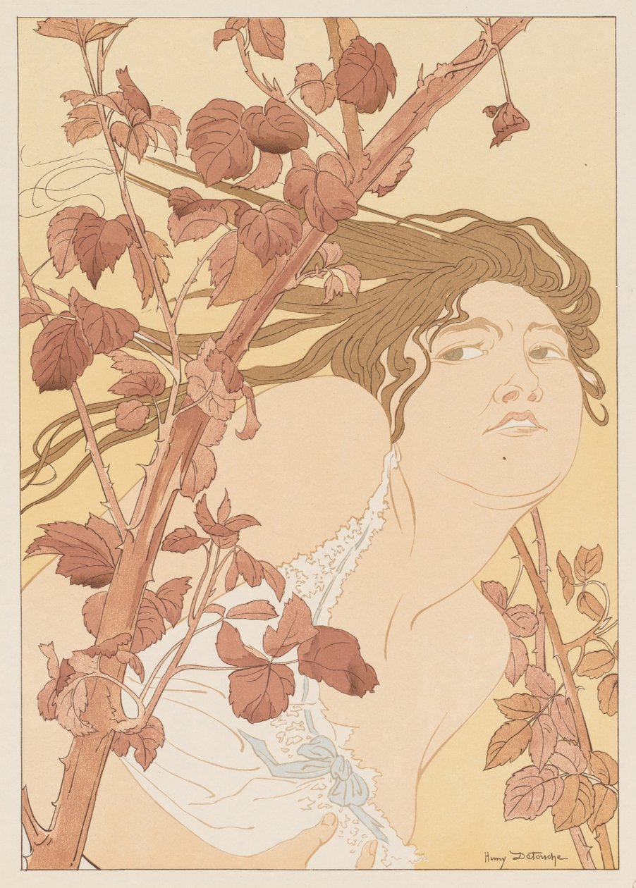 In the Brambles In the Brambles, 1898. af Henri Detouche