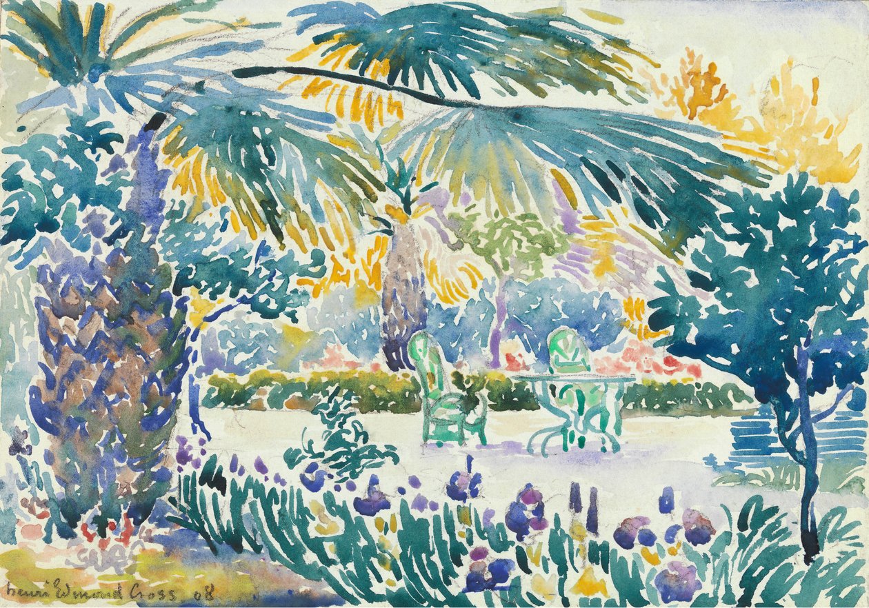 Malerens have i Saint Clair, 1908. af Henri Edmond Cross