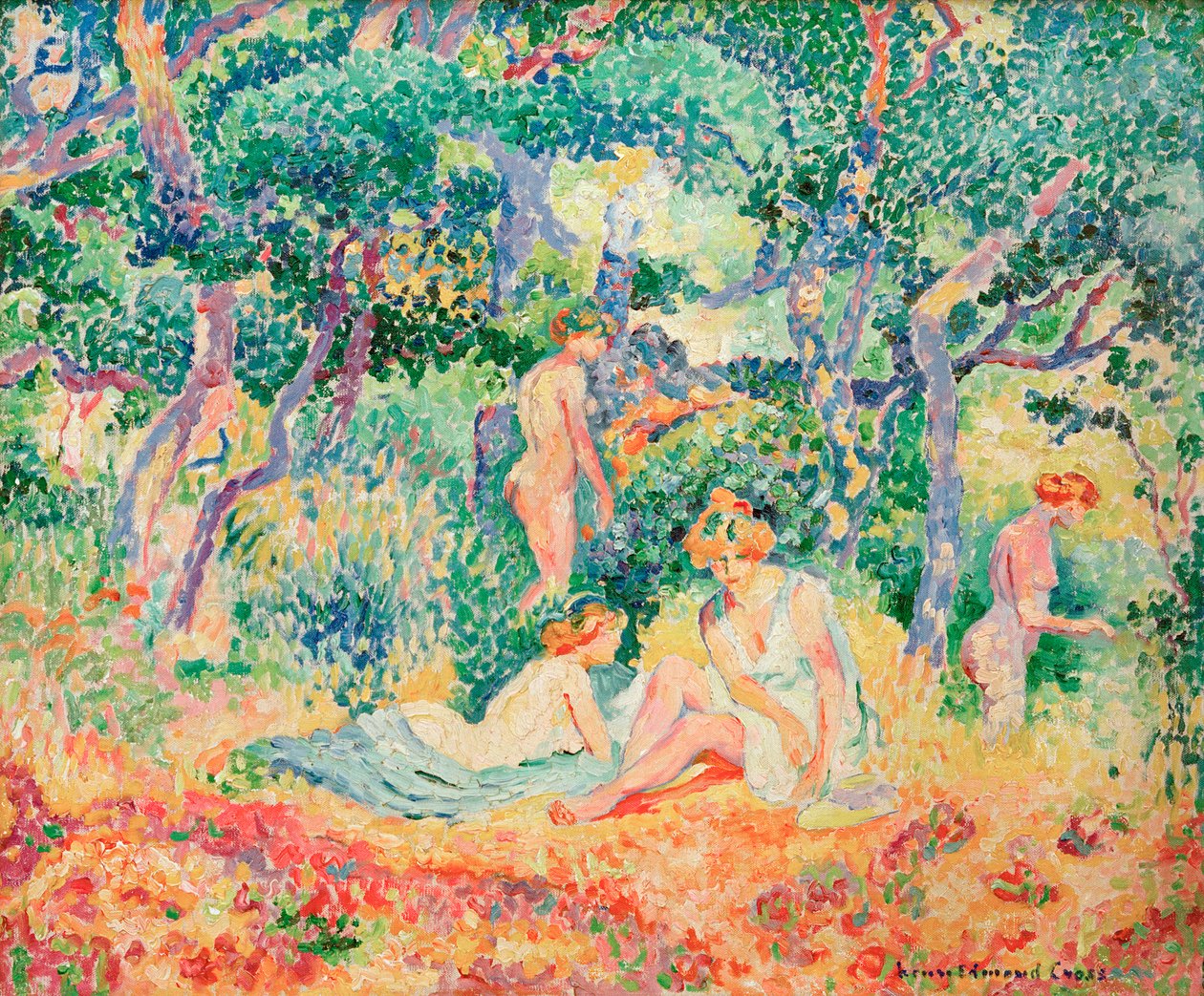 Le Bois eller Nu sous bois, 1906-1907. af Henri Edmond Cross