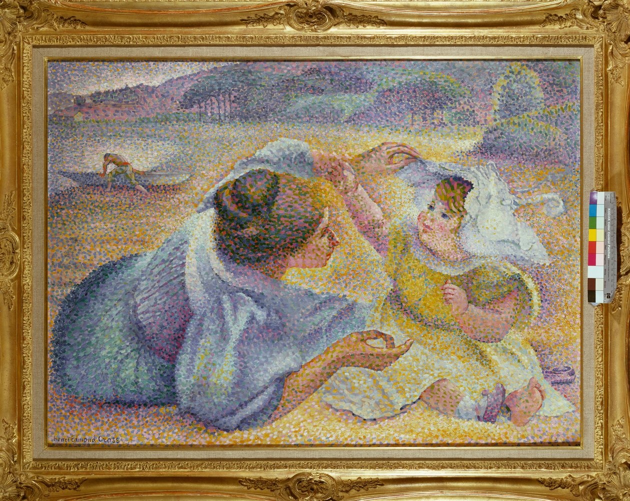 Mor leger med sit barn, ca. 1897 af Henri Edmond Cross