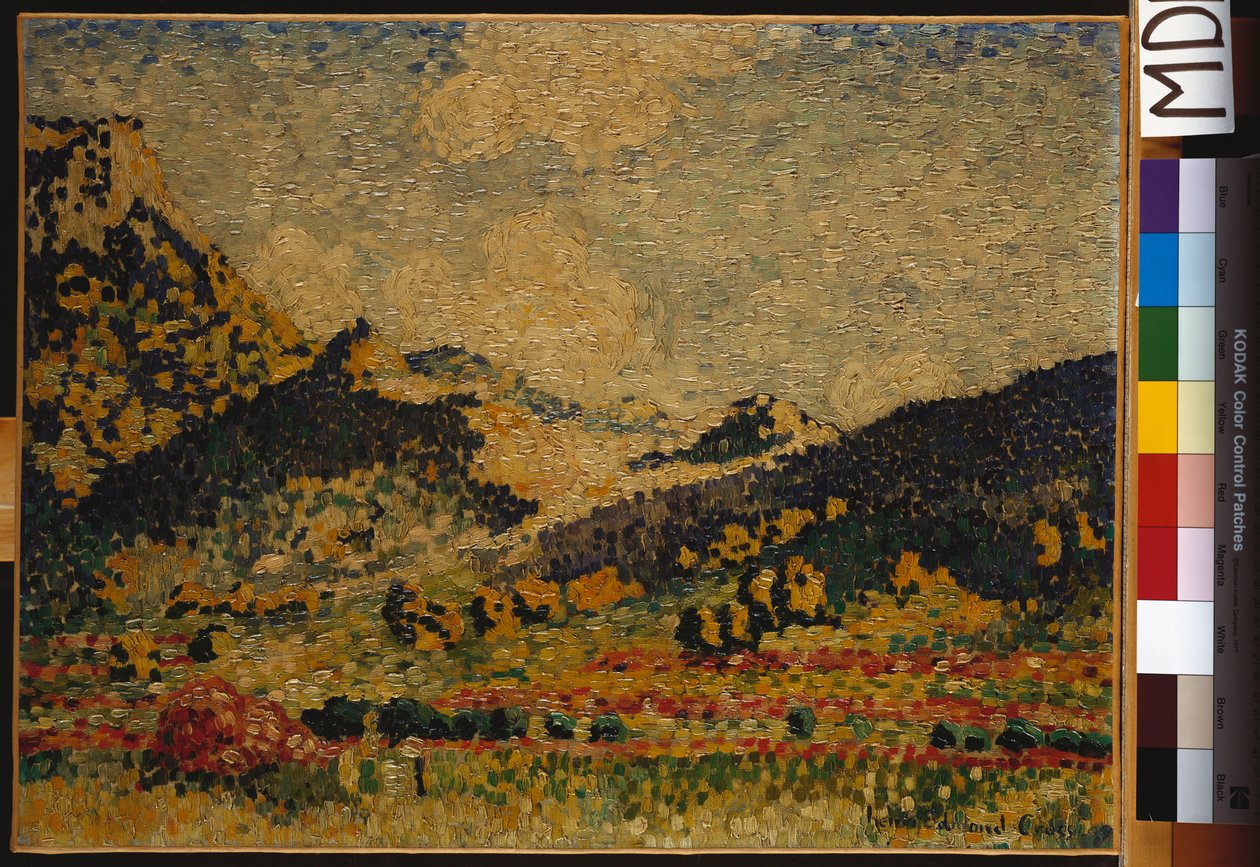Studie til "The Small Mauresian Mountains", 1909 af Henri Edmond Cross