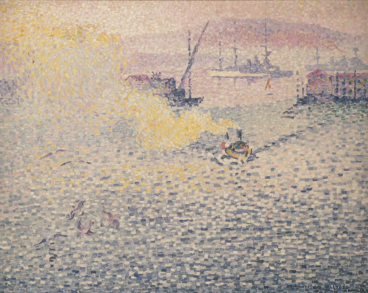 Toulon, vintermorgen Toulon, vintermorgen, 1906-1907. af Henri Edmond Cross