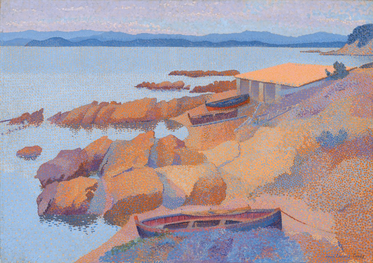 Udsigt over kysten nær Antibes af Henri Edmond Cross