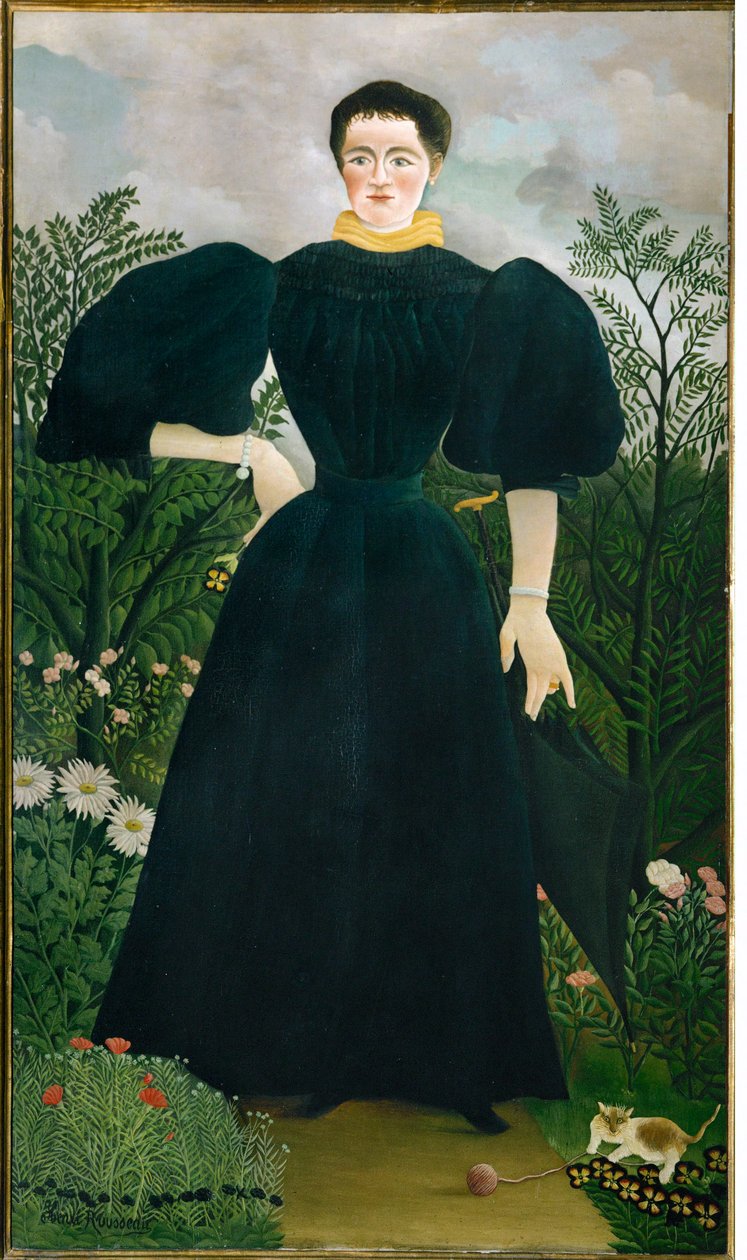 Portrait de Mme M. (olie på lærred) af Henri Emilien Rousseau