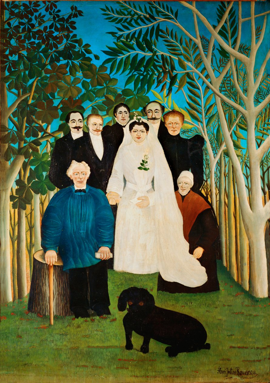 The Wedding (olie på lærred) af Henri Emilien Rousseau