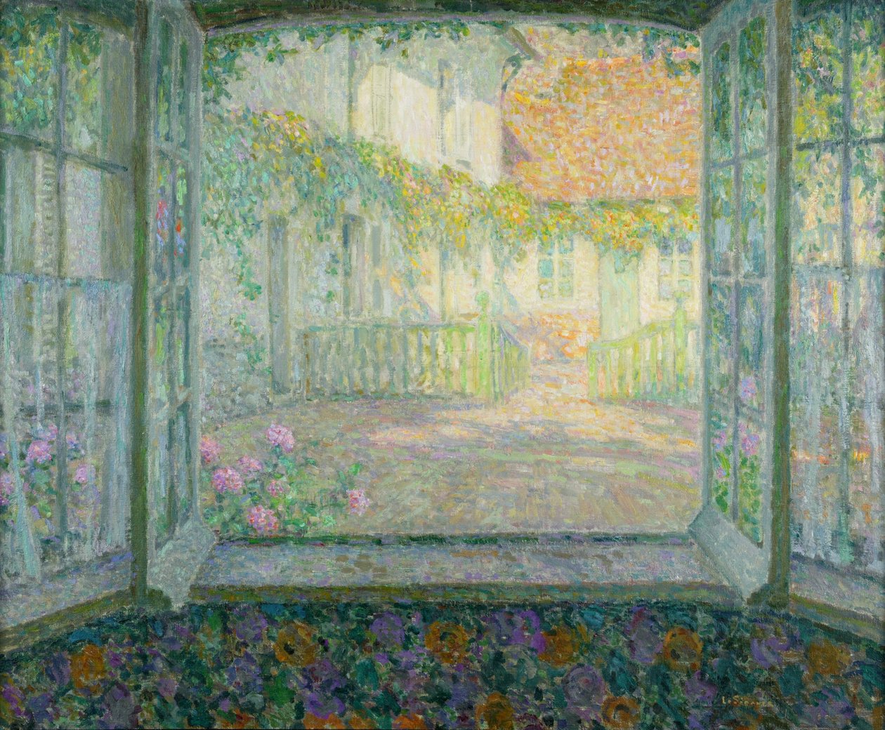 Gårdhave fra et vindue af Henri Eugene Augustin Le Sidaner