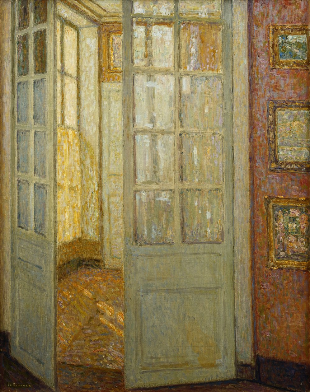Pink og guld intimitet, Versailles af Henri Eugene Augustin Le Sidaner
