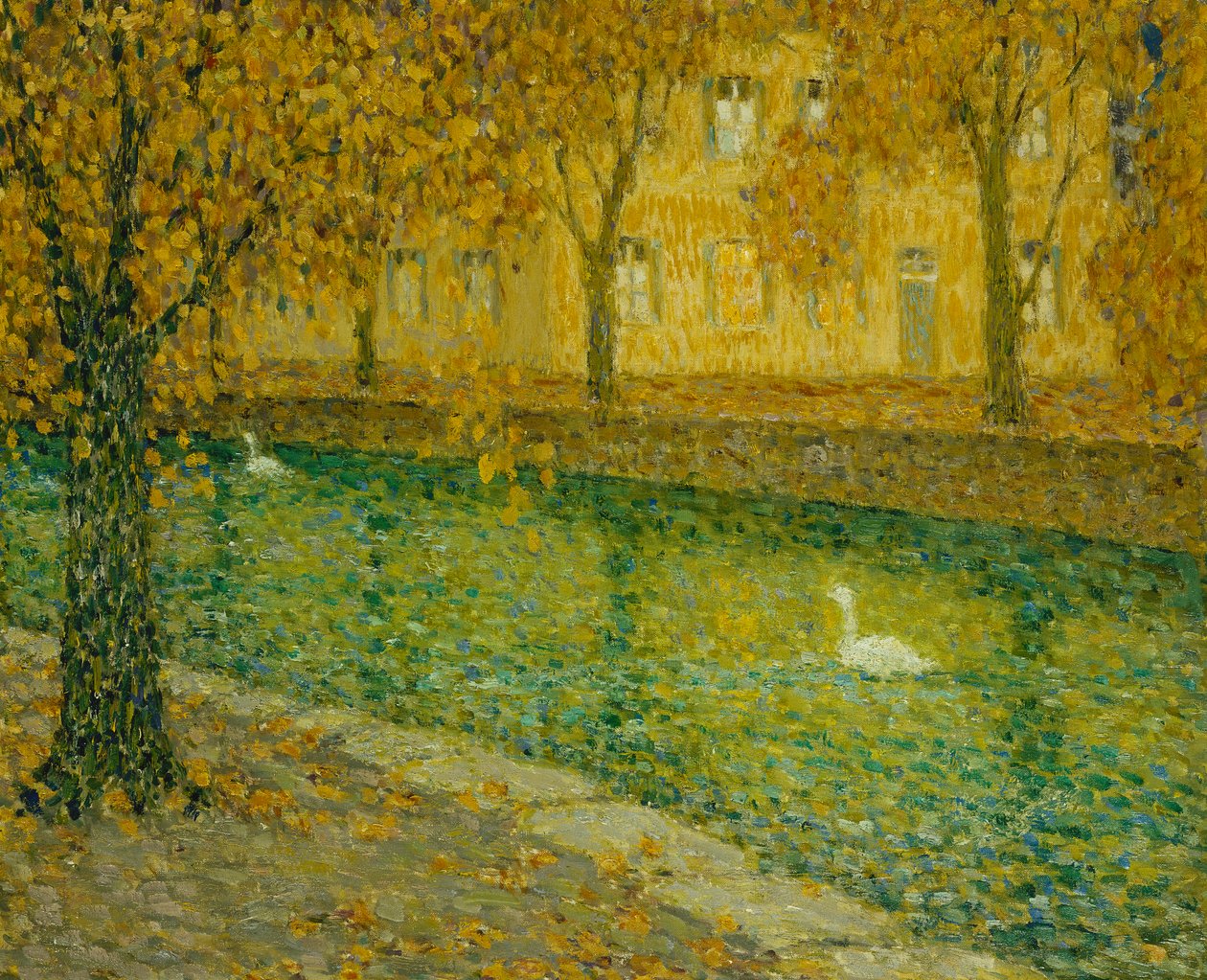 Kanalen, Annecy af Henri Eugene Augustin Le Sidaner