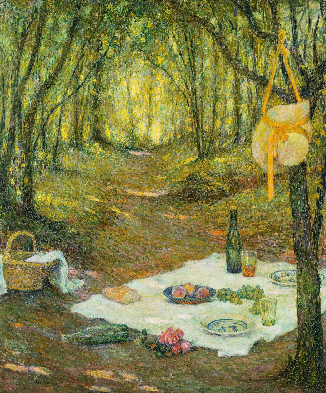 Gouter sous Bois, Gerberoy af Henri Eugene Augustin Le Sidaner