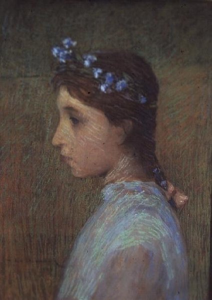 Portræt af Marguerite Le Sidaner af Henri Eugene Augustin Le Sidaner